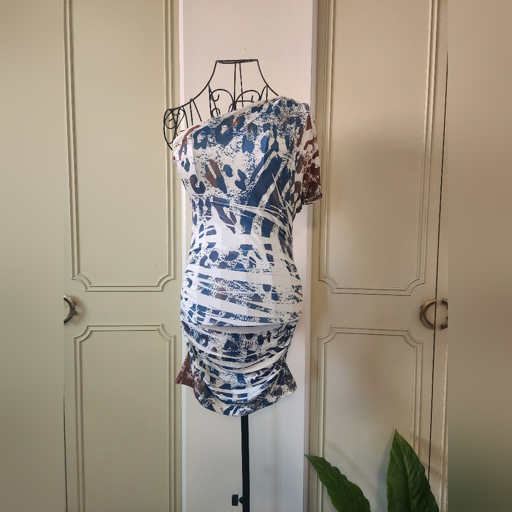 Vintage Y2K Wet Seal Juniors Size Small Abstract Print Dress/Top